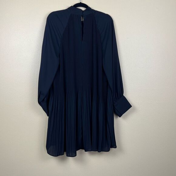 H&M Dress Long Sleeve Midi Elegant Black Pleated Size XXL - Picture 4 of 6